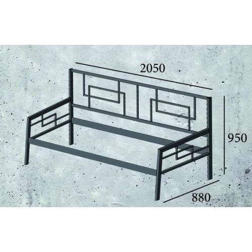 Диван-ліжко металевий Квадро